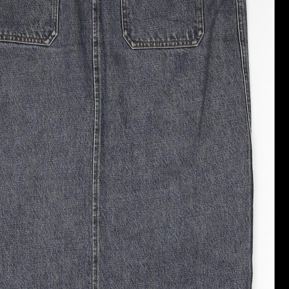DKNY Jeans  Womens Grey  Cotton A-Line Skirt Size 10
