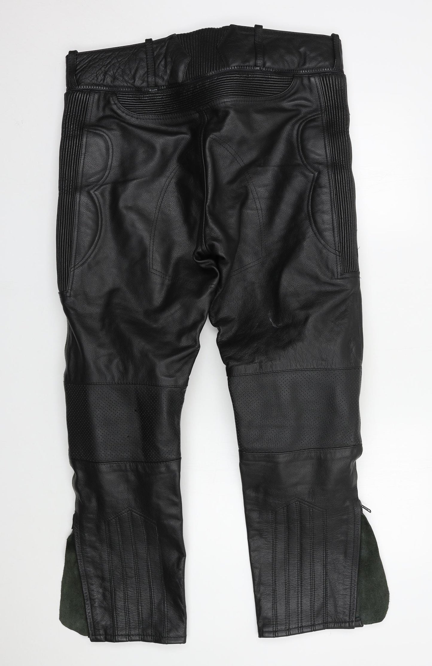 Rayven Mens Black  Leather Trousers  Size 36 in L29 in Regular  - Motorcycle Trousers