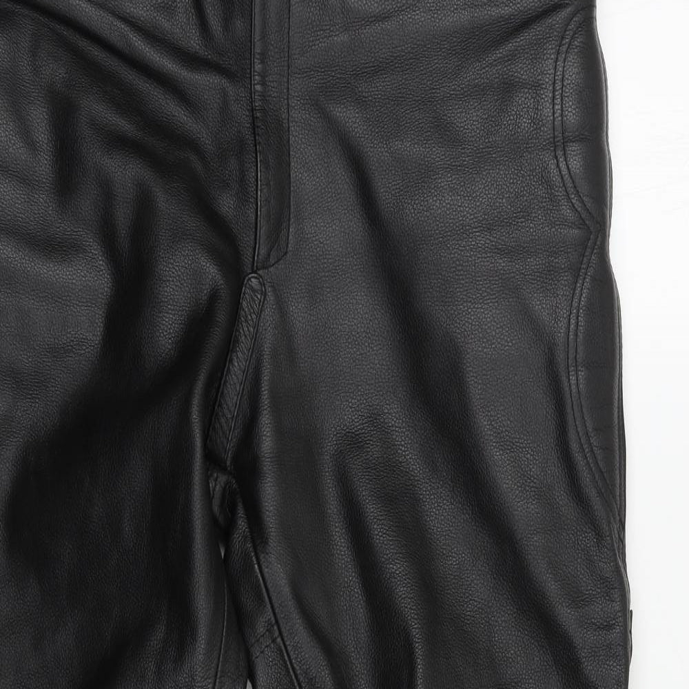Rayven Mens Black  Leather Trousers  Size 36 in L29 in Regular  - Motorcycle Trousers