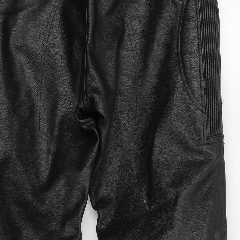 Rayven Mens Black  Leather Trousers  Size 36 in L29 in Regular  - Motorcycle Trousers
