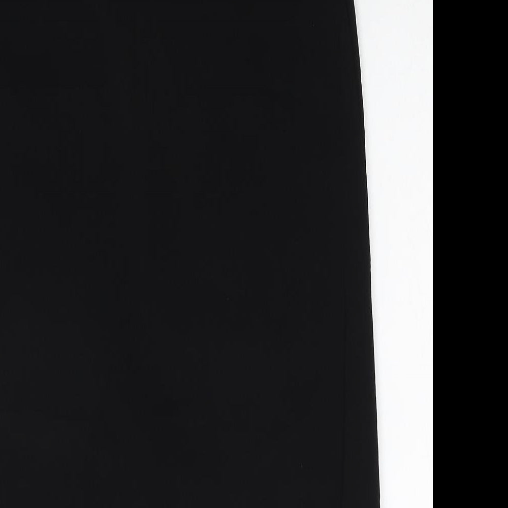 Preworn Womens Black  Viscose Straight & Pencil Skirt Size 12