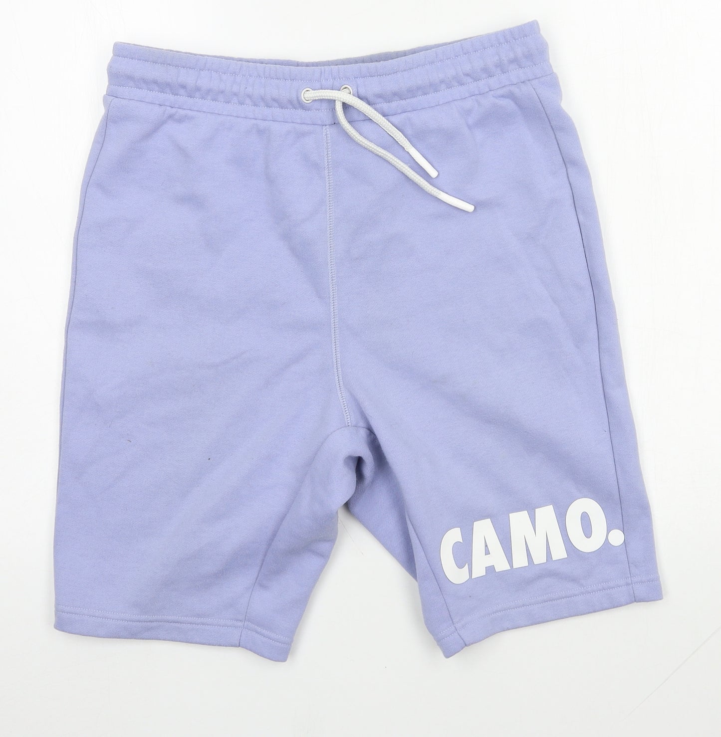Camo Mens Blue  Polyester Sweat Shorts Size M  Regular