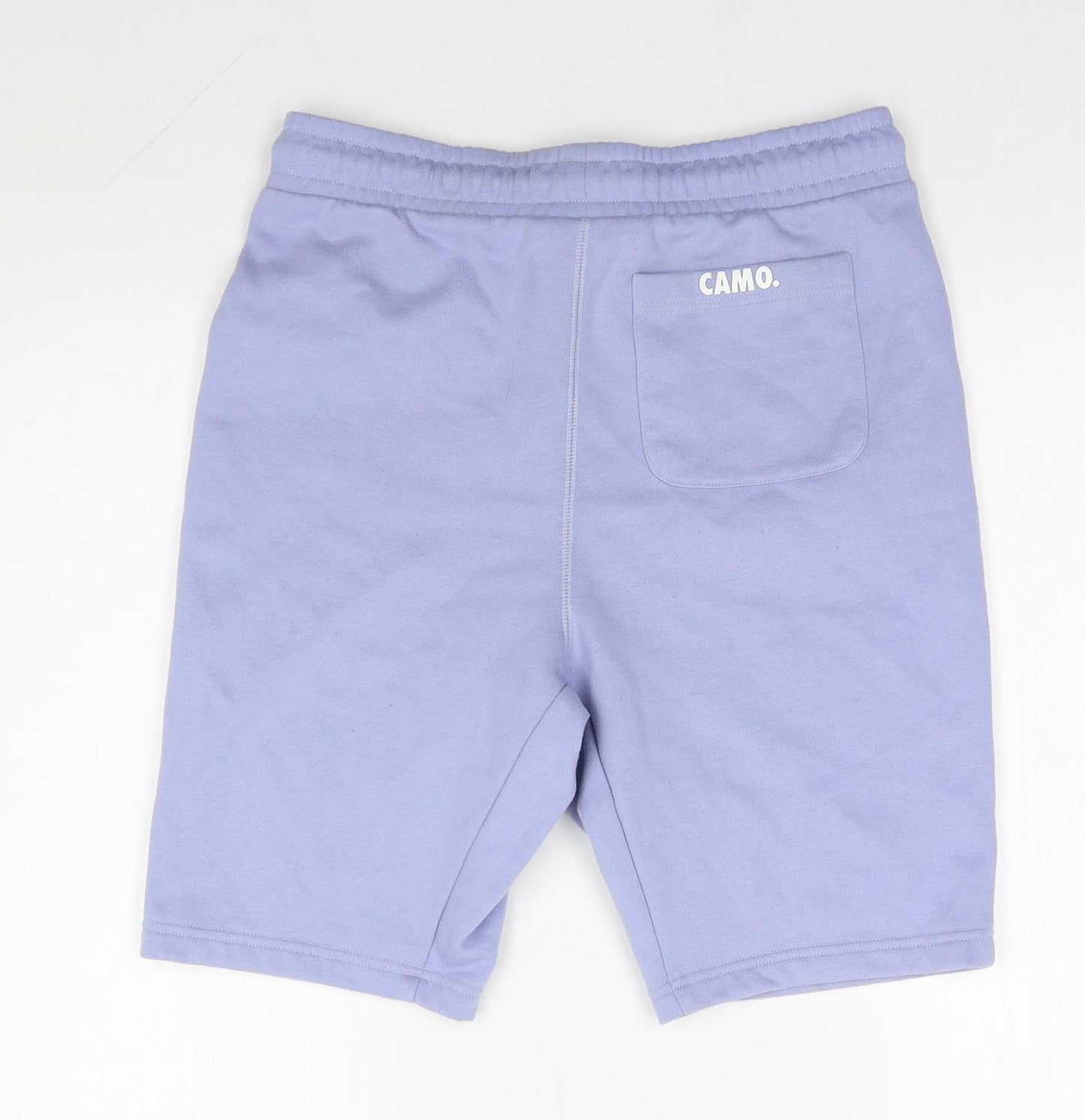 Camo Mens Blue  Polyester Sweat Shorts Size M  Regular