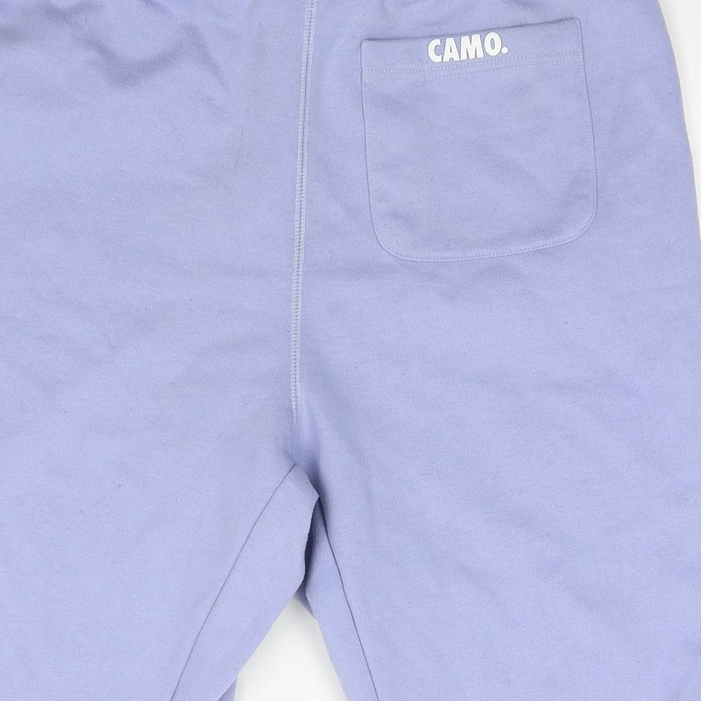 Camo Mens Blue  Polyester Sweat Shorts Size M  Regular