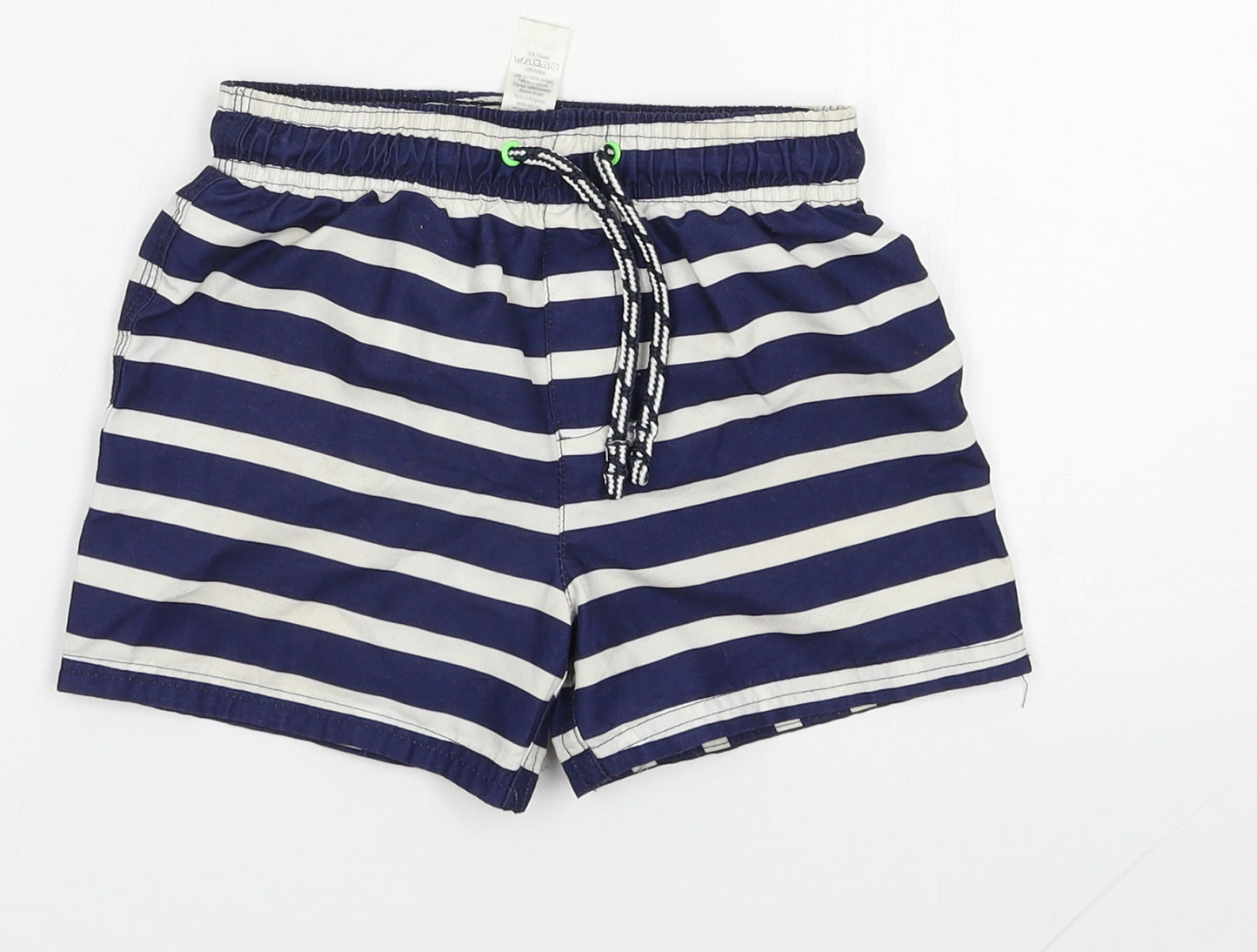 George Boys Blue Striped Polyester Sweat Shorts Size 3-4 Years  Regular