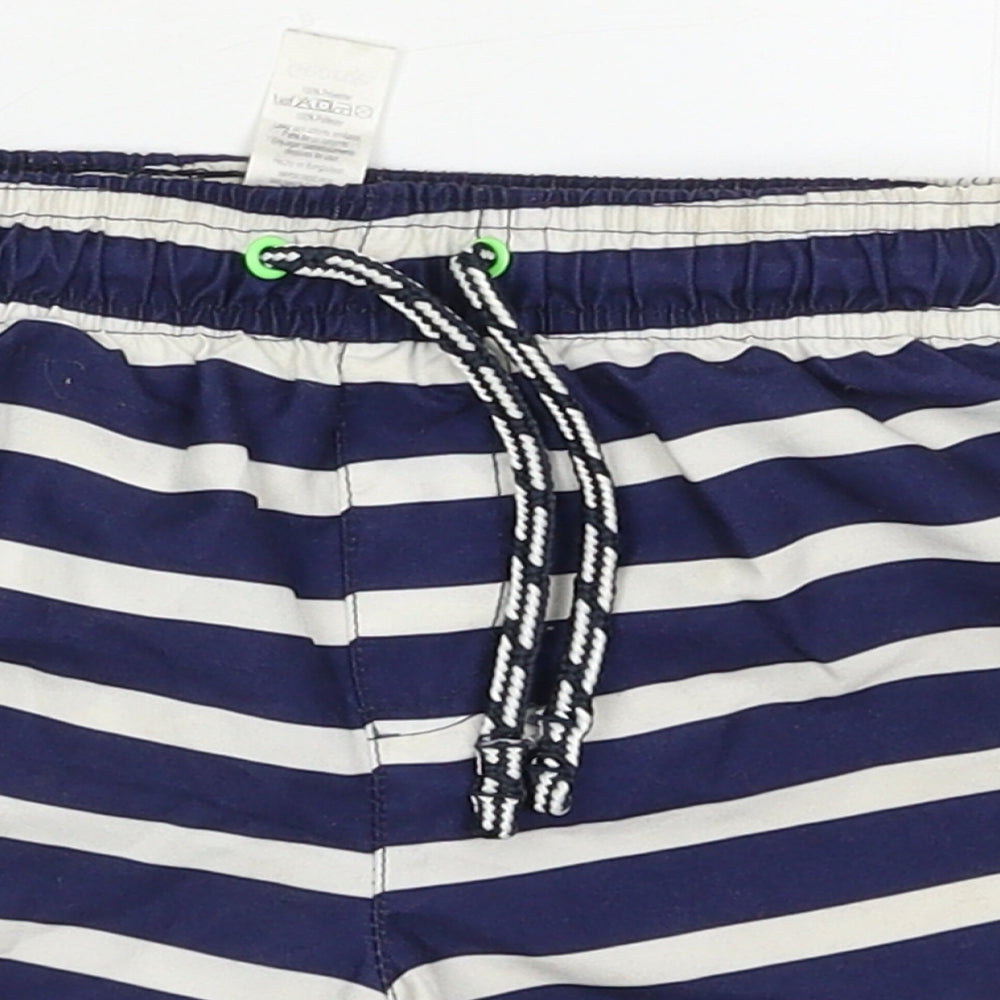 George Boys Blue Striped Polyester Sweat Shorts Size 3-4 Years  Regular