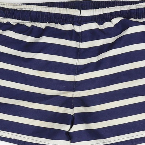 George Boys Blue Striped Polyester Sweat Shorts Size 3-4 Years  Regular