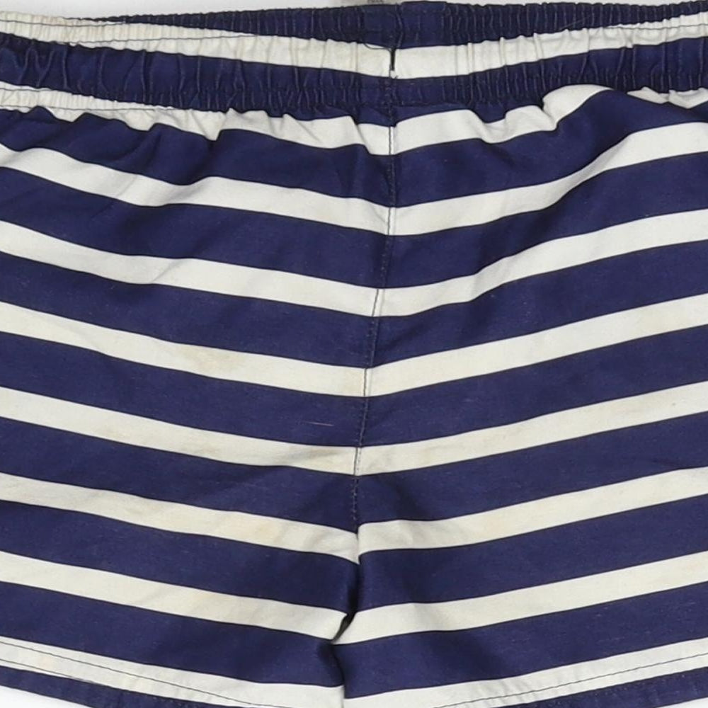 George Boys Blue Striped Polyester Sweat Shorts Size 3-4 Years  Regular