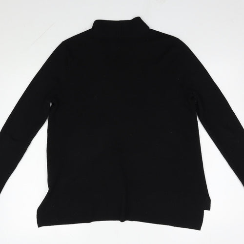 John Lewis Womens Black V-Neck  Polyester Cardigan Jumper Size 10