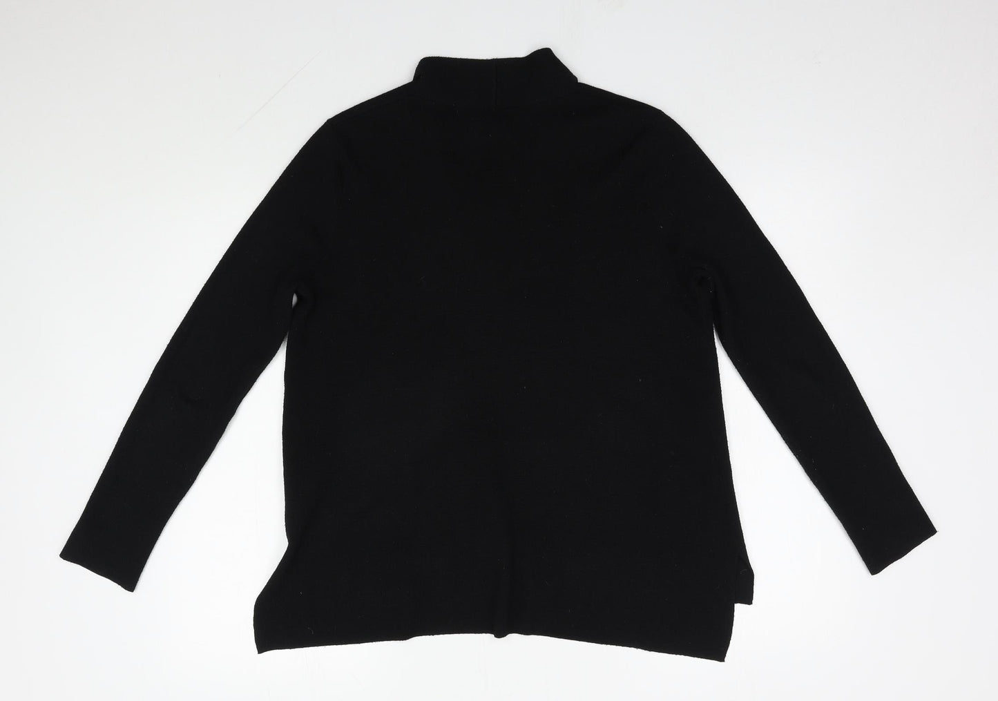 John Lewis Womens Black V-Neck  Polyester Cardigan Jumper Size 10