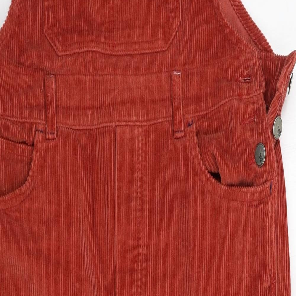 White Stuff Womens Orange  100% Cotton Dungaree One-Piece Size 10 L27 in