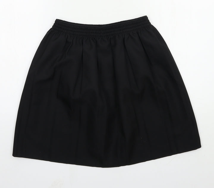 dean schoolwear Girls Black  Polyester A-Line Skirt Size 13-14 Years  Regular