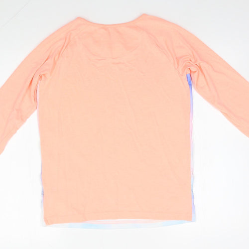 M&S Girls Multicoloured Solid Polyester Top Pyjama Top Size 12-13 Years