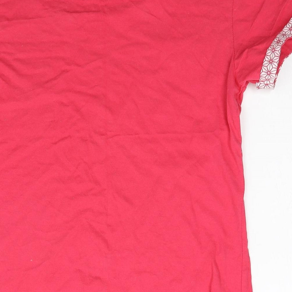 Primark Womens Pink Solid 100% Cotton Top Pyjama Top Size 10