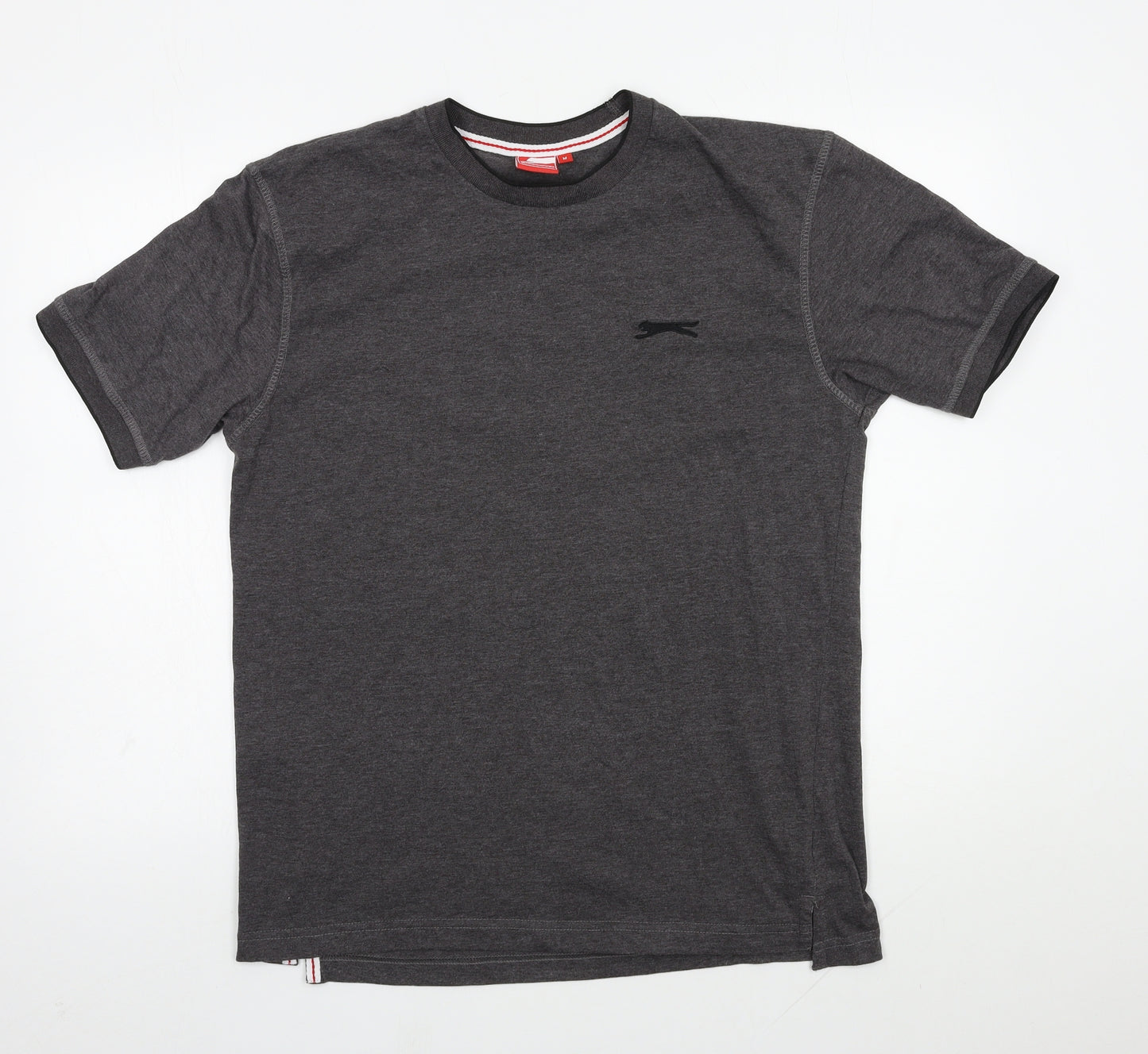 Slazenger Mens Grey  Cotton  T-Shirt Size M Round Neck