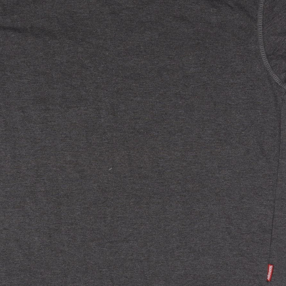 Slazenger Mens Grey  Cotton  T-Shirt Size M Round Neck