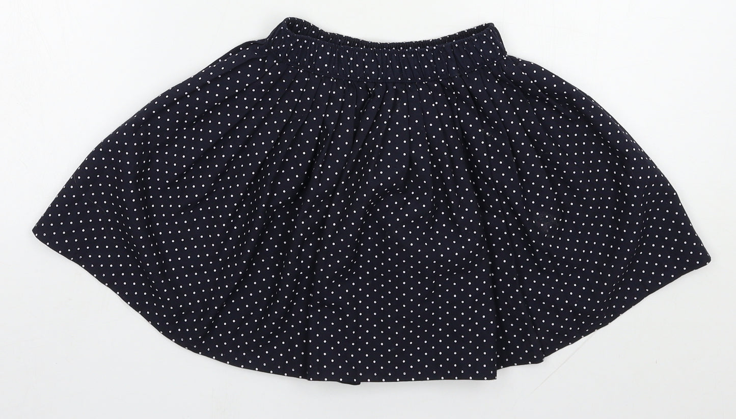 Mothercare Girls Blue Polka Dot Polyester A-Line Skirt Size 5 Years  Regular