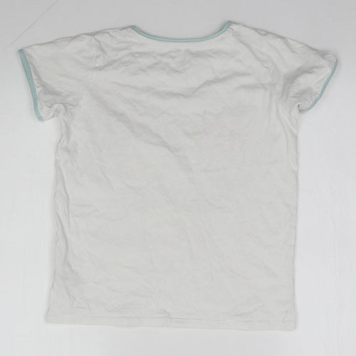 M&S Girls Multicoloured  100% Cotton Basic T-Shirt Size 12-13 Years Round Neck