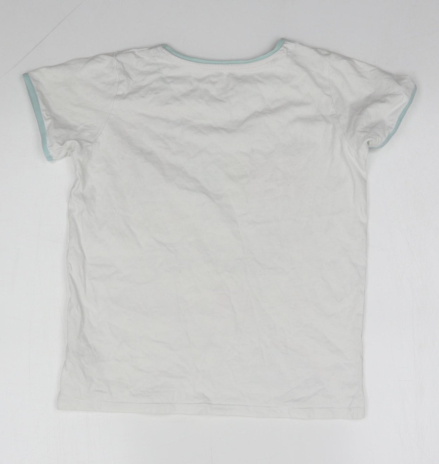 M&S Girls Multicoloured  100% Cotton Basic T-Shirt Size 12-13 Years Round Neck