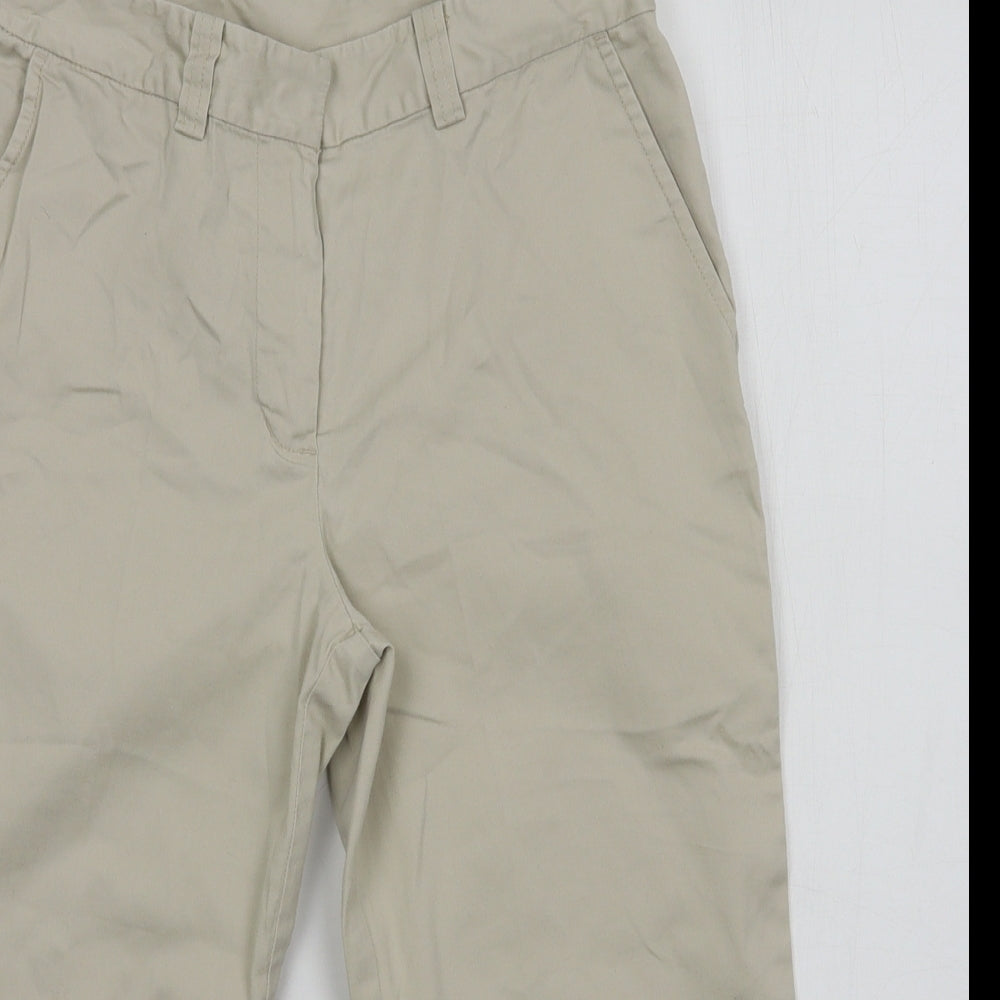 Principles Womens Beige  Cotton Cropped Trousers Size 10 L20 in Regular