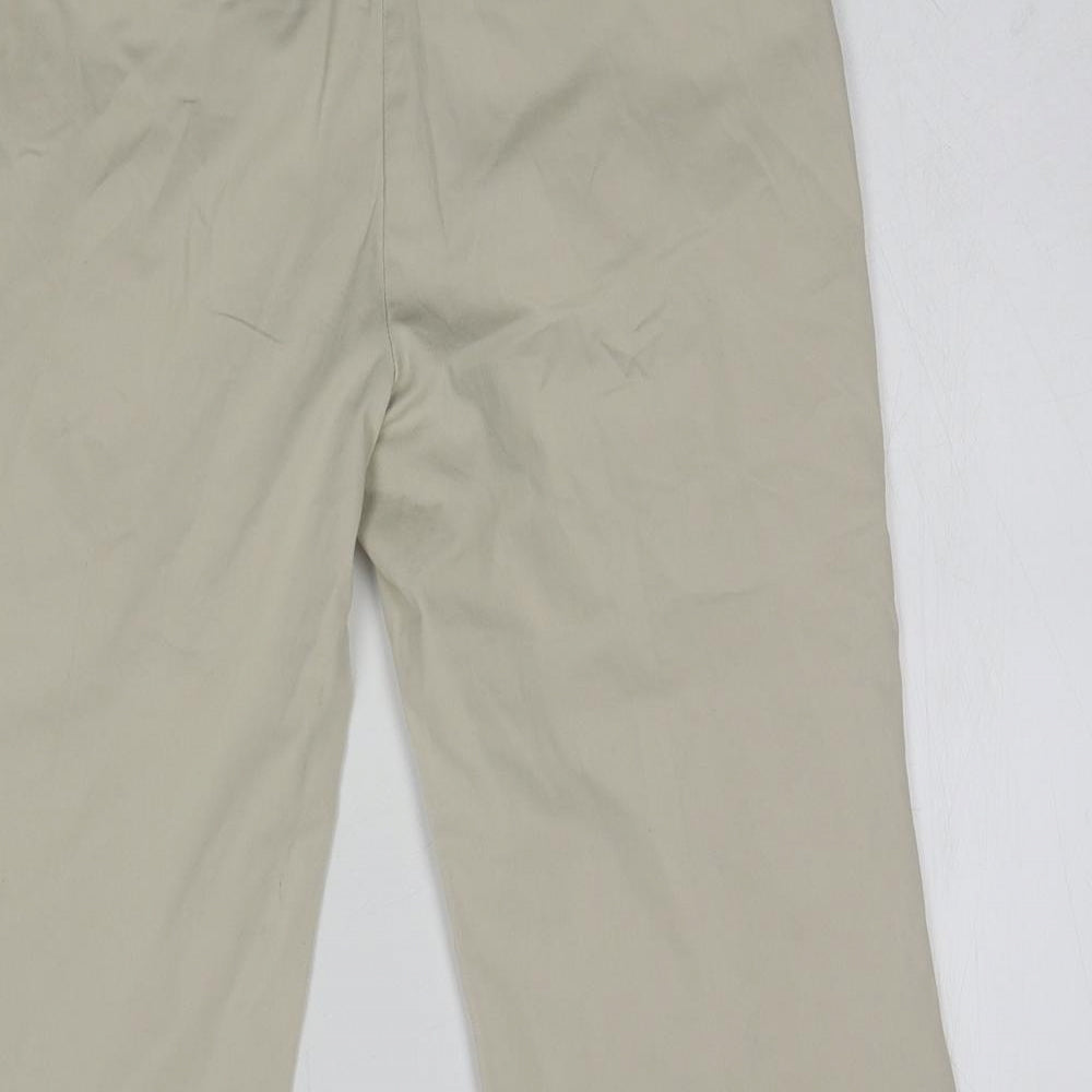 Principles Womens Beige  Cotton Cropped Trousers Size 10 L20 in Regular