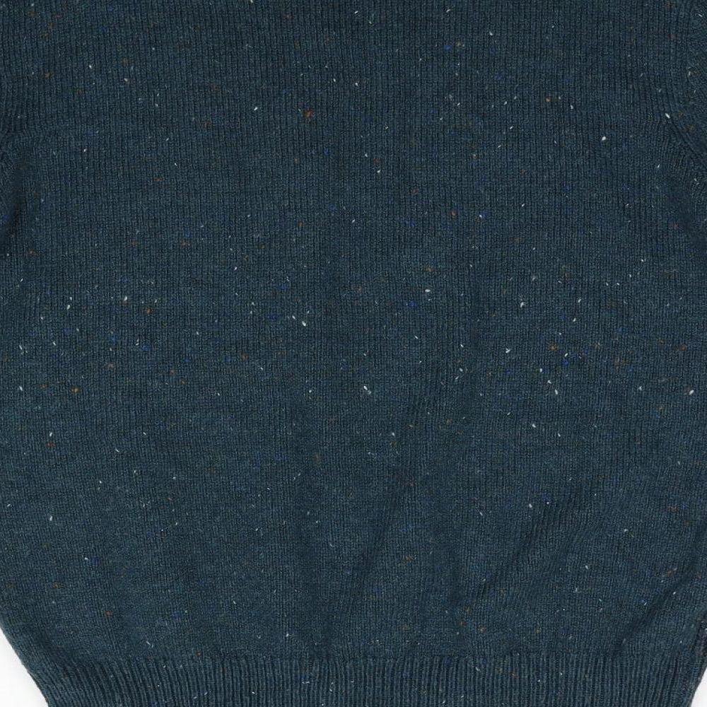 George Mens Blue Round Neck  Acrylic Pullover Jumper Size S