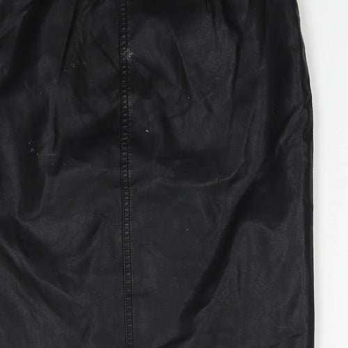 Noisy may Womens Black  Polyurethane Straight & Pencil Skirt Size M