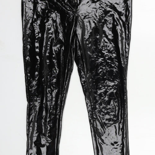 Parisian Womens Black  Polyester Trousers  Size 12 L28 in Regular