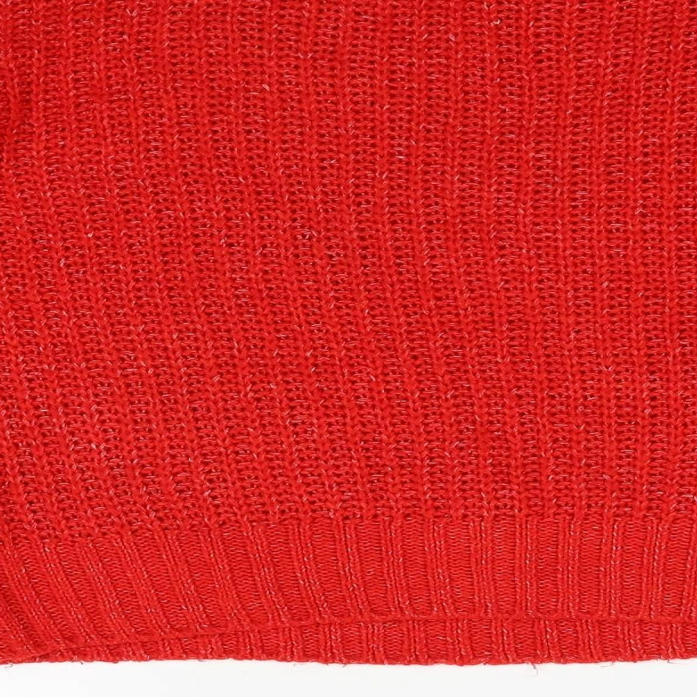 NEXT Womens Red Round Neck  Acrylic Pullover Jumper Size S