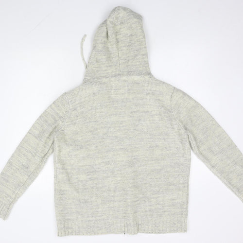 Matalan Womens Grey  Acrylic Full Zip Hoodie Size 16