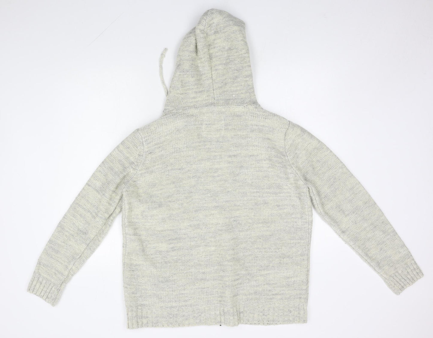 Matalan Womens Grey  Acrylic Full Zip Hoodie Size 16
