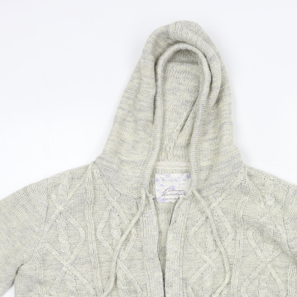 Matalan Womens Grey  Acrylic Full Zip Hoodie Size 16