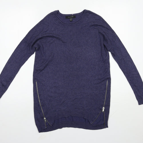 Primark Womens Blue Round Neck  Viscose Pullover Jumper Size 6