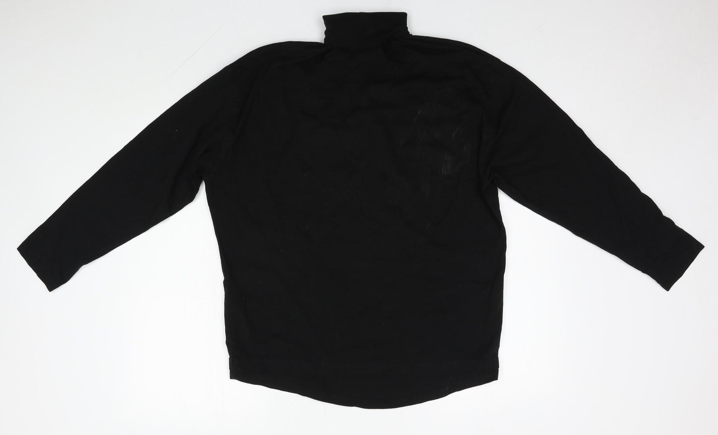 ASOS Womens Black Roll Neck  100% Cotton Pullover Jumper Size 2XS