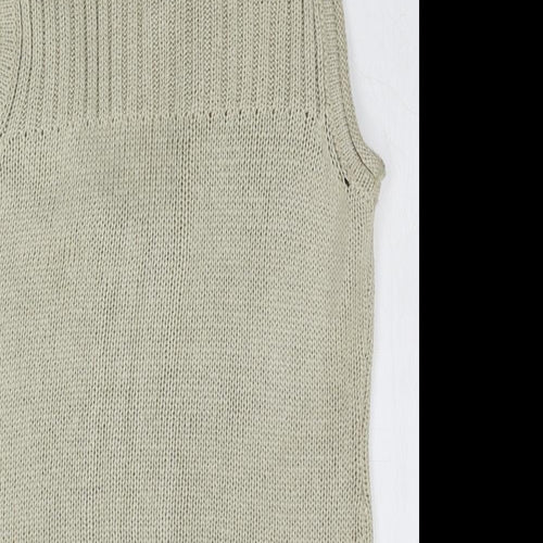 David Emanuel Womens Beige V-Neck  Acrylic Cardigan Jumper Size 12