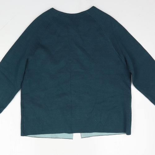 Gerry Weber Womens Green Round Neck  Viscose Cardigan Jumper Size 14