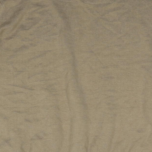 Santa Monica Mens Brown Round Neck  Cotton Pullover Jumper Size L