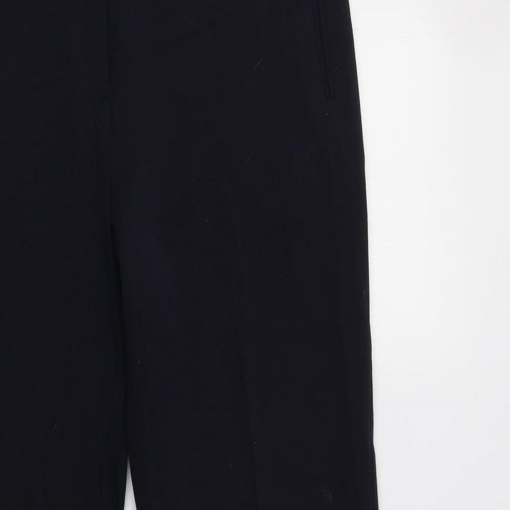M&S Womens Blue  Viscose Dress Pants Trousers Size 12 L28 in Regular
