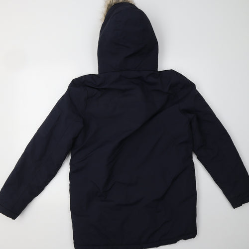 M&S Boys Blue   Puffer Jacket Coatigan Size 13-14 Years