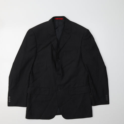 Burton Mens Black Striped  Jacket Blazer Size M