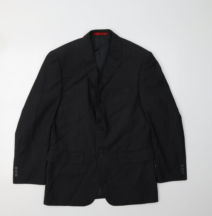 Burton Mens Black Striped Jacket Blazer Size M