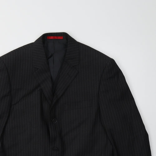 Burton Mens Black Striped  Jacket Blazer Size M