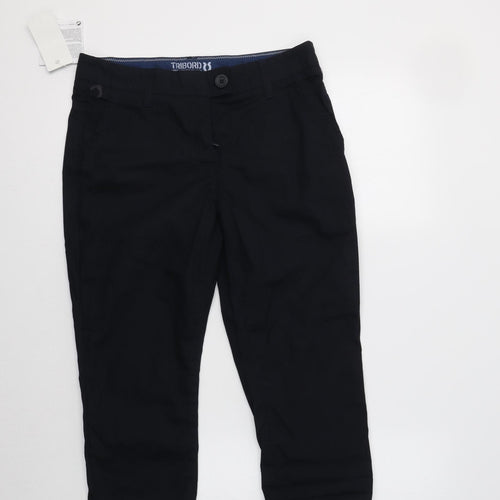 Oxy Lane Womens Blue  Cotton Cropped Trousers Size 10 L21 in Regular