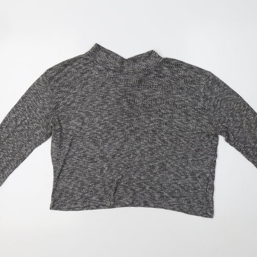 Primark Womens Grey Mock Neck  Viscose Pullover Jumper Size 18