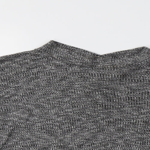 Primark Womens Grey Mock Neck  Viscose Pullover Jumper Size 18
