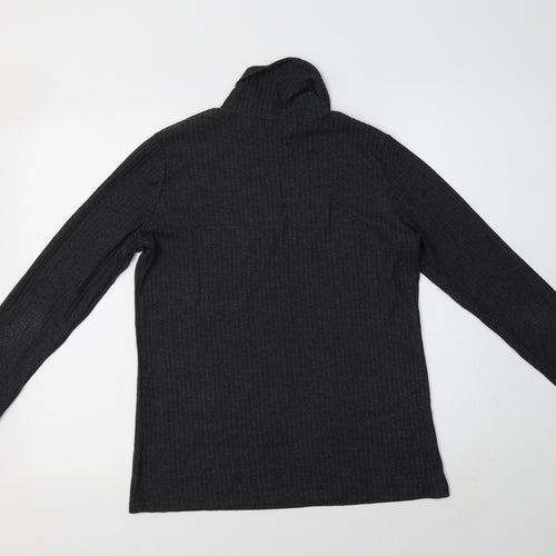 NEXT Womens Grey Roll Neck  Viscose Pullover Jumper Size 14