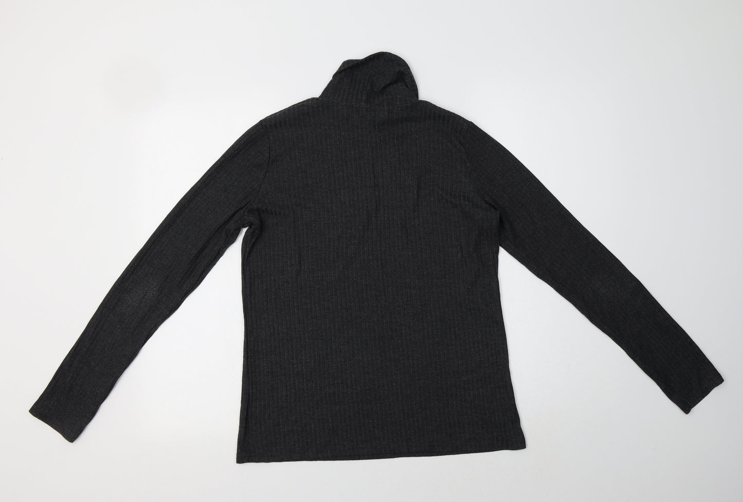 NEXT Womens Grey Roll Neck  Viscose Pullover Jumper Size 14
