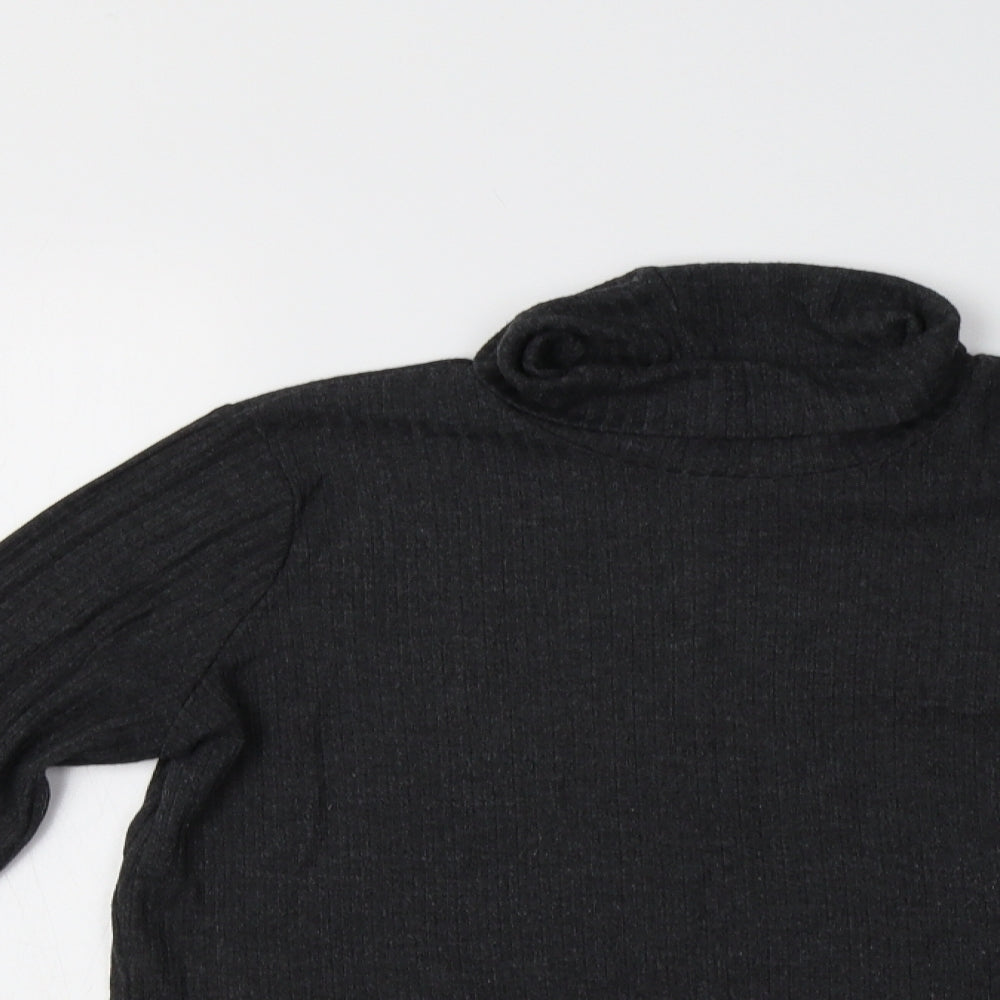NEXT Womens Grey Roll Neck  Viscose Pullover Jumper Size 14