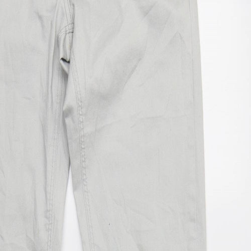 Upz Fashion Womens Grey  Cotton Straight Jeans Size 12 L31 in Regular