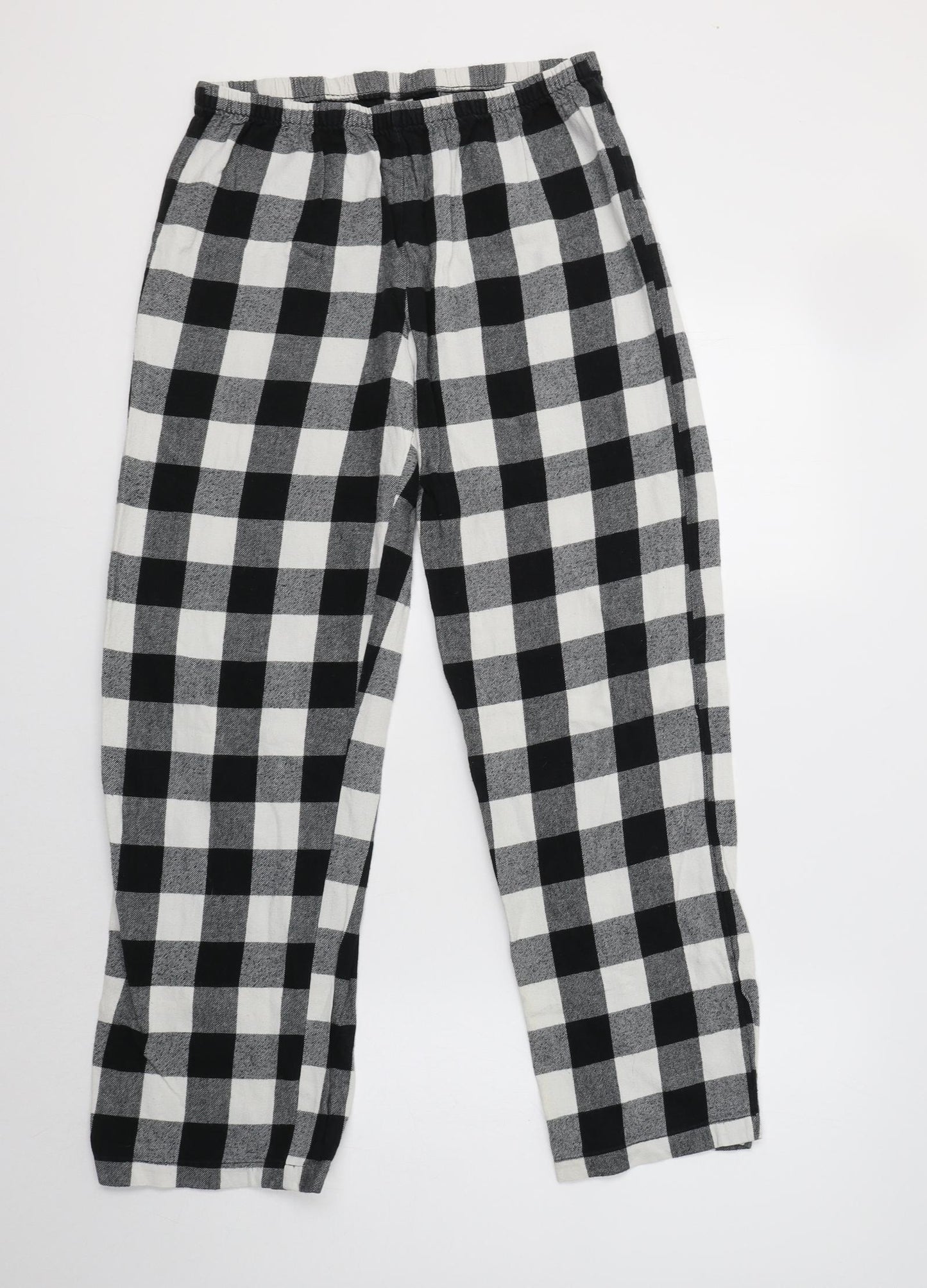 F&F Womens Grey Check Cotton  Pyjama Pants Size 8